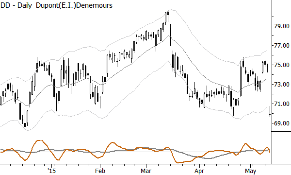 Daily DD with a large gap down opening. What might we expect over the next few weeks?
